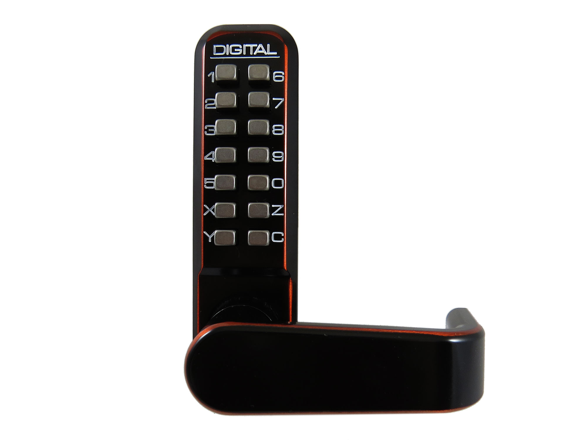 Lockey 2985 Narrow-Stile Passage Lever-Handle Latchbolt Keypad Lock